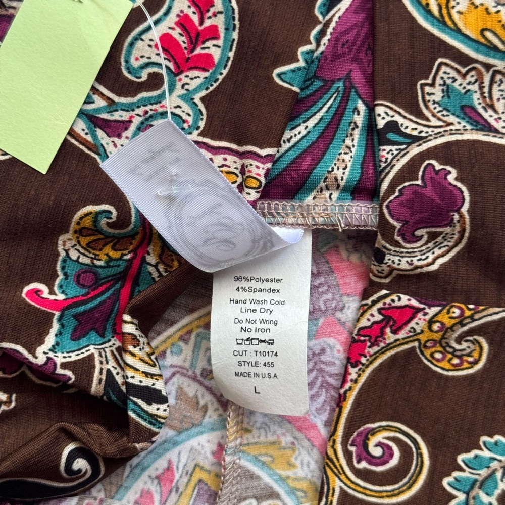 2 B Together Paisley Print Palazzo Pants - Picture 6 of 10
